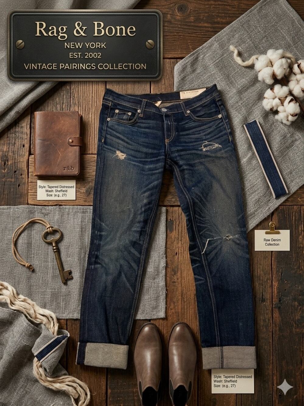 Rag & Bone "Sheffield" Distressed Skinny Jeans - Size 24